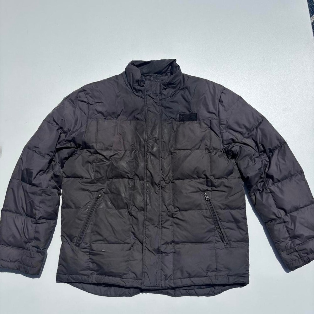 Chaps black puffer jacket Size L